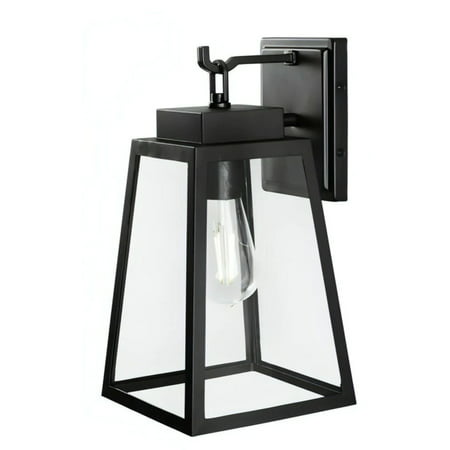 Outdoor Tapered Wall Lantern Sconce w/ Clear Glass