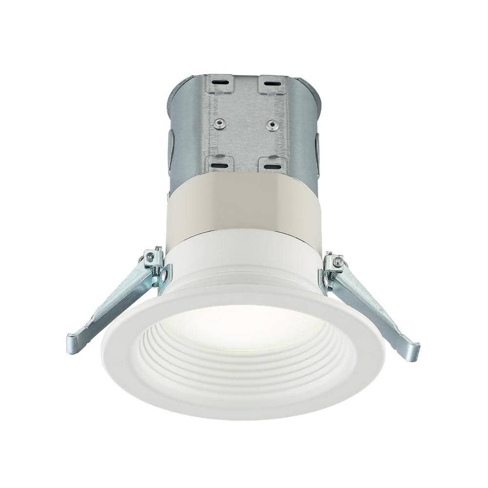 Commercial Electric Easy-Up 4 in. D Baffle Color Selectable Canless LED Recessed Kit