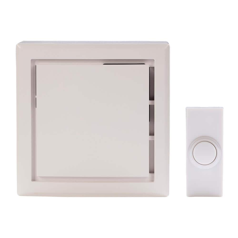 Defiant Wireless Plug-in Doorbell Kit with 1 Push Button  White