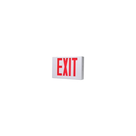 Cooper Lighting APX7RG LED Exit Sign  Battery Back-Up  Red & White Thermoplastic - Quantity 1