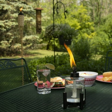 Elevated Tall Glass Tabletop Outdoor Torch - TIKI