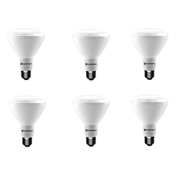 Ecosmart 65 Watt Replacement BR30 Dimmable LED Light Bulb  6 Count  Bright White (New Open Box)