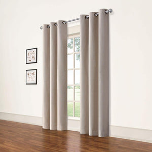 Eclipse Excru Grommet Blackout Curtain - 42 in. W x 84 in. L, White