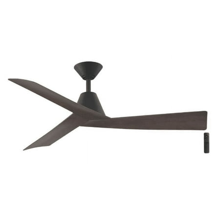 Easton 52 in. Universal Matte Black and Dark Wood Blades Ceiling Fan with Remote