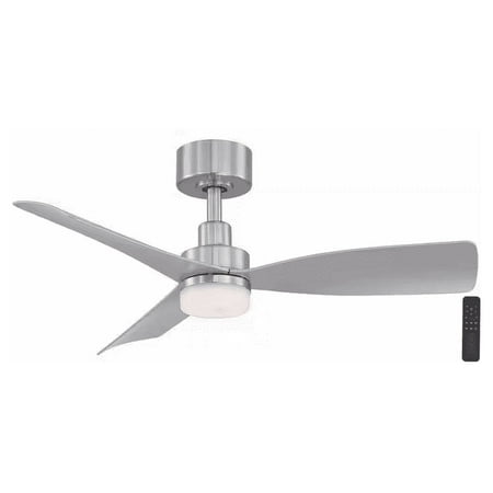 Hampton Bay Marlston 36 in. Integrated CCT LED Indoor/Outdoor Ceiling Fan Brushed Nickel with Silver Blades and Remote Control