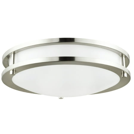 ENERGETIC 16  LED Ceiling Light  Dimmable Modern Flush Mount  Brushed Nickel  3 Color Temperature ENERGY STAR