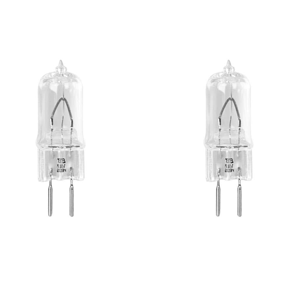 Feit Electric 35-Watt Equivalent T4 GY6.35 Bi-Pin Dimmable Decorative 12-Volt Halogen Light Bulb, Bright White (2-Pack)