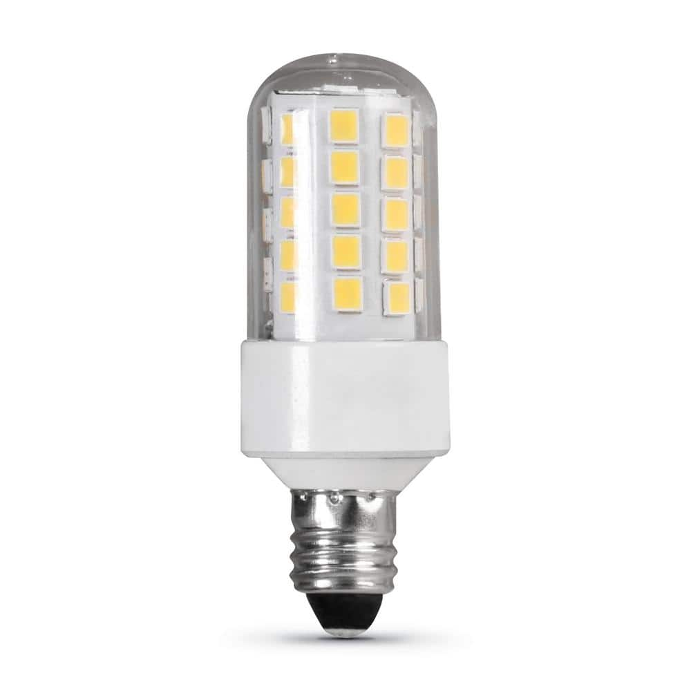 Feit Electric 50-Watt Equivalent Bright White (3000K) T4 Mini Candelabra E11 Base Decorative LED Light Bulb