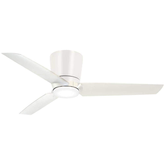 F671L-WHF-Minka Aire Fans-Pure - Ceiling Fan with Light Kit - 8.75 inches tall by 48 inches wide-Flat White Finish-White Blade Color