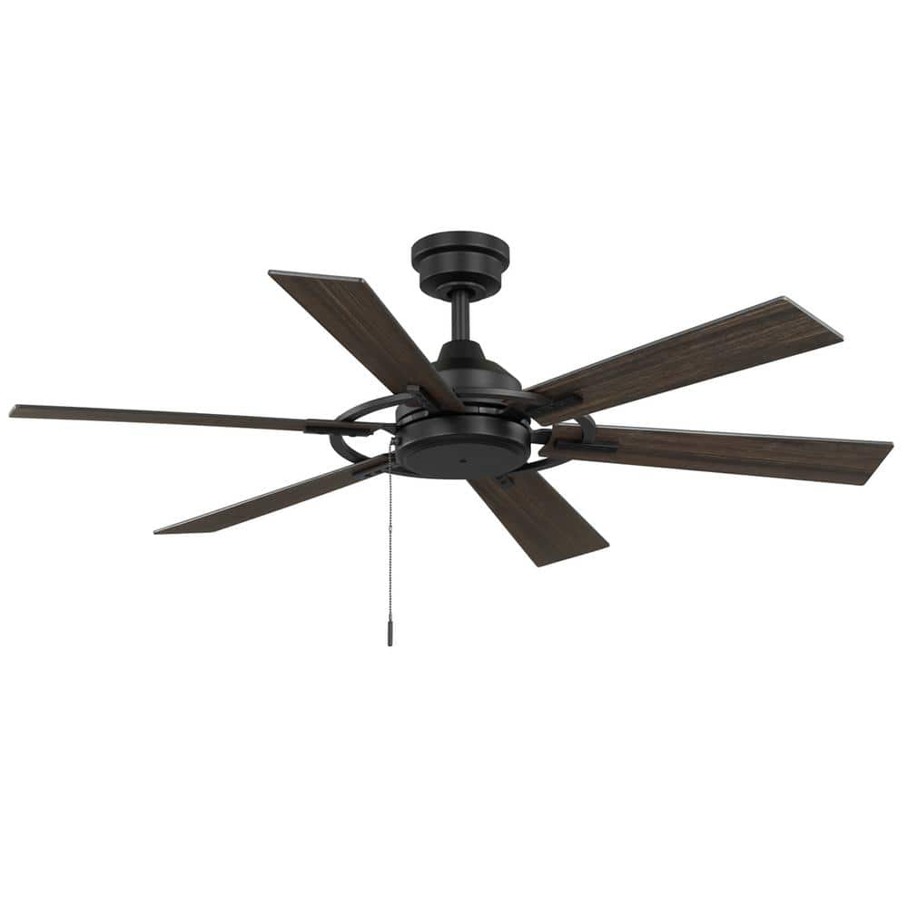 Makenna 52 in. Indoor/Covered Outdoor Ceiling Fan in Matte Black