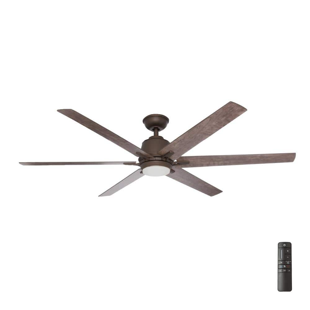 Kensgrove 64 in. Integrated LED Espresso Bronze Ceiling Fan with Light and Remote Control