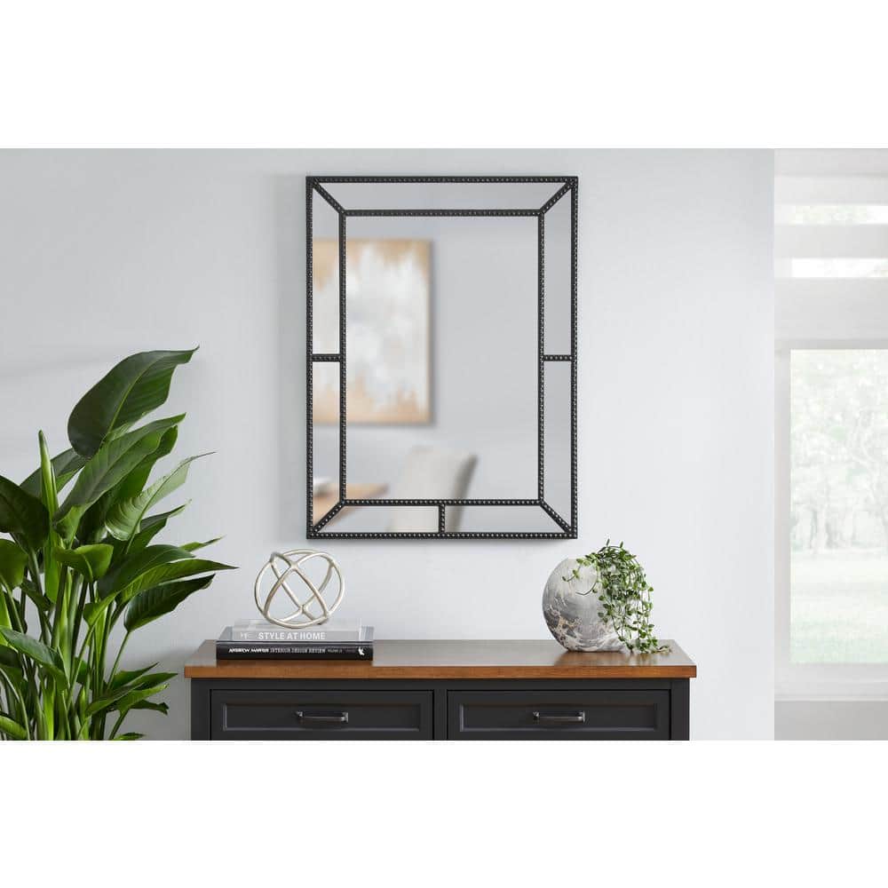 Home Decorators Collection Medium Classic Rectangle Beaded Mirror (24 in. W x 32 in. H)