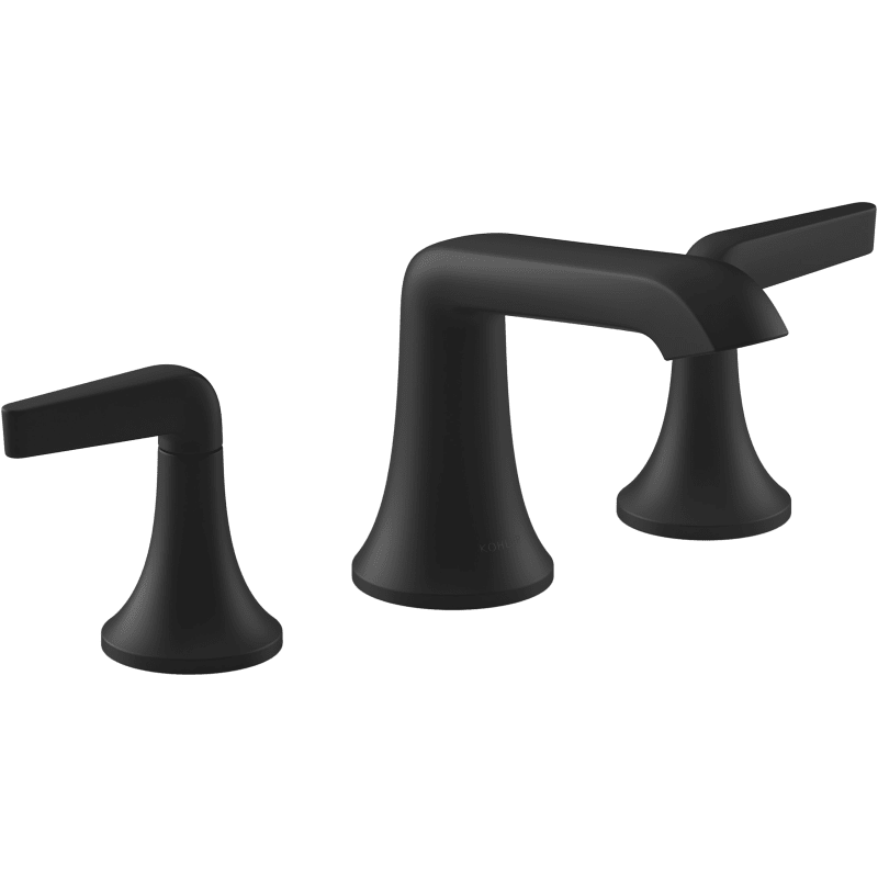 Kohler K-22020-4 Tempered 1.2 GPM Widespread Bathroom Faucet - Black