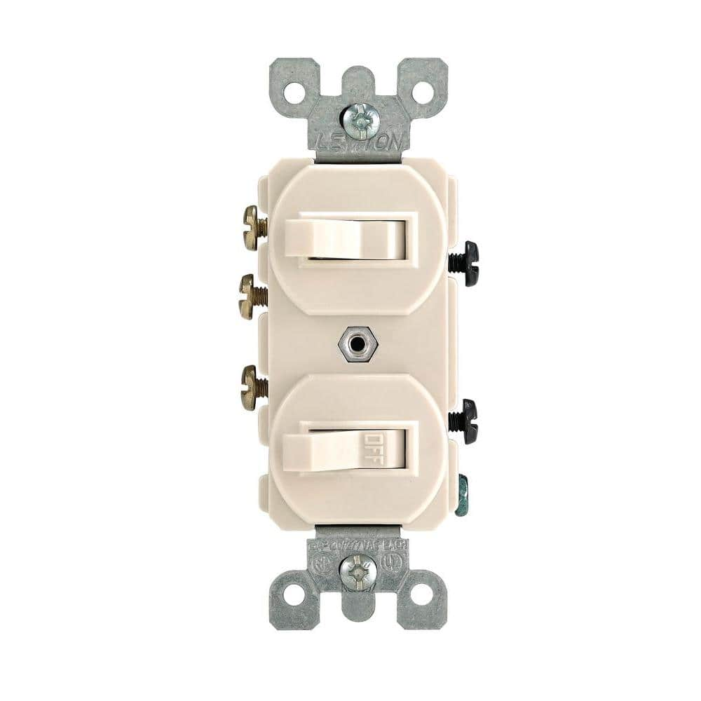 Leviton 05241-0TS 3-Way Combination Switch Light Almond