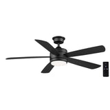 Hampton Bay Averly 52  LED Matte Black Ceiling Fan w/Remote with Color Changing