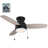 Home Decorators Collection Ashby Park 44 In. White Color Changing Integrated Led: Matte Black
