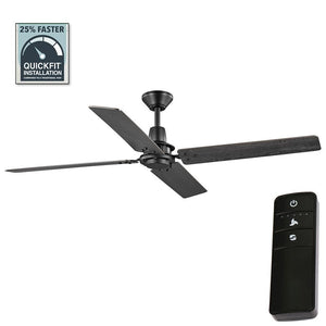 Home Decorators Collection Gatson 60 in. Indoor Matte Black Ceiling Fan with DC Motor and Remote Control