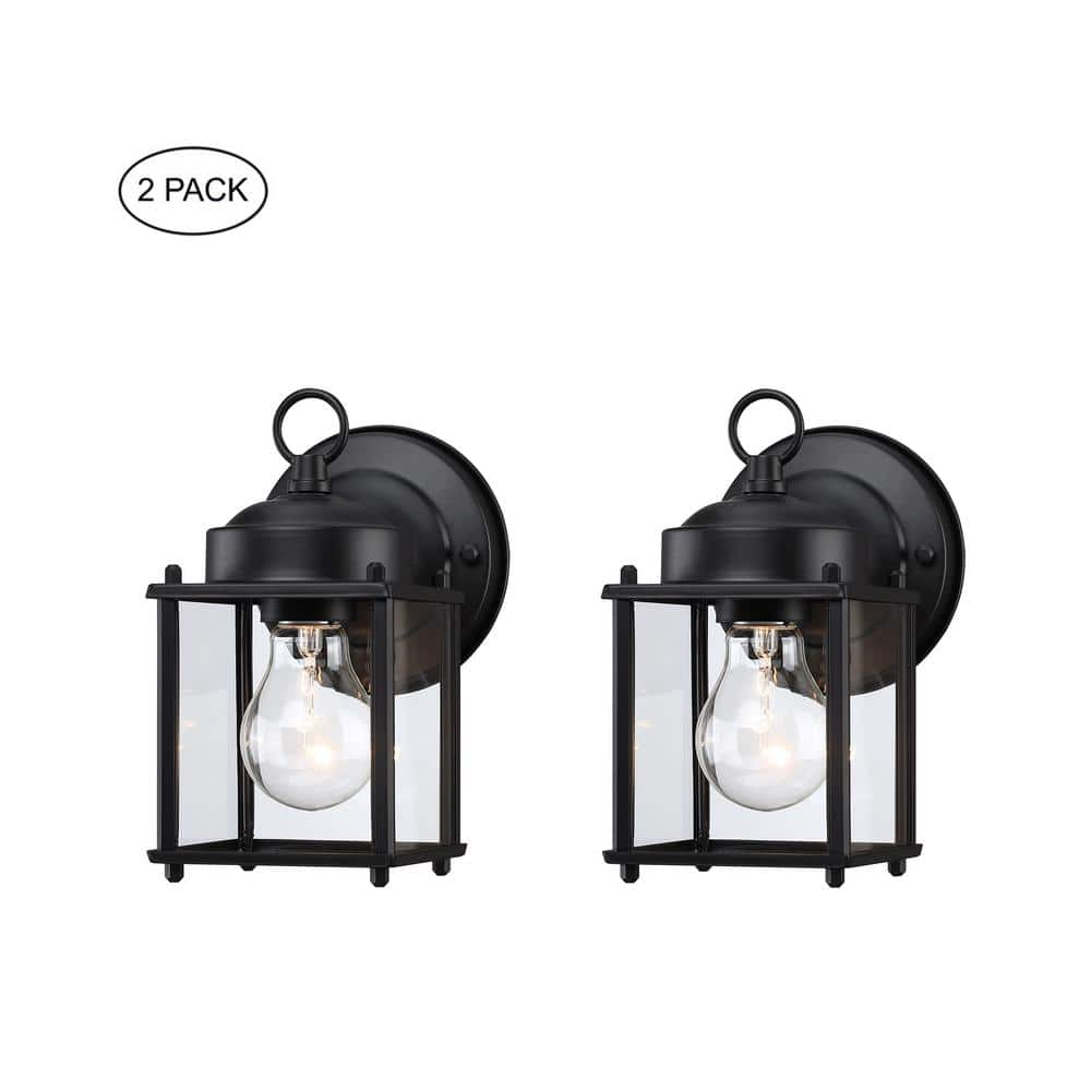 8.06 H Outdoor Wall Lights Matte Black Outdoor Light Fixtures Wall Mount Porch Lighting for House  Hallway  Garage  Doorway 2-Pack