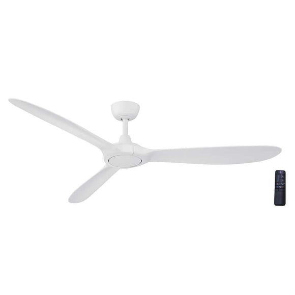 Home Decorators Collection Tager 60 in. Indoor/Outdoor Matte White Smart Ceiling Fan with Remote Control Powered by Hubspace