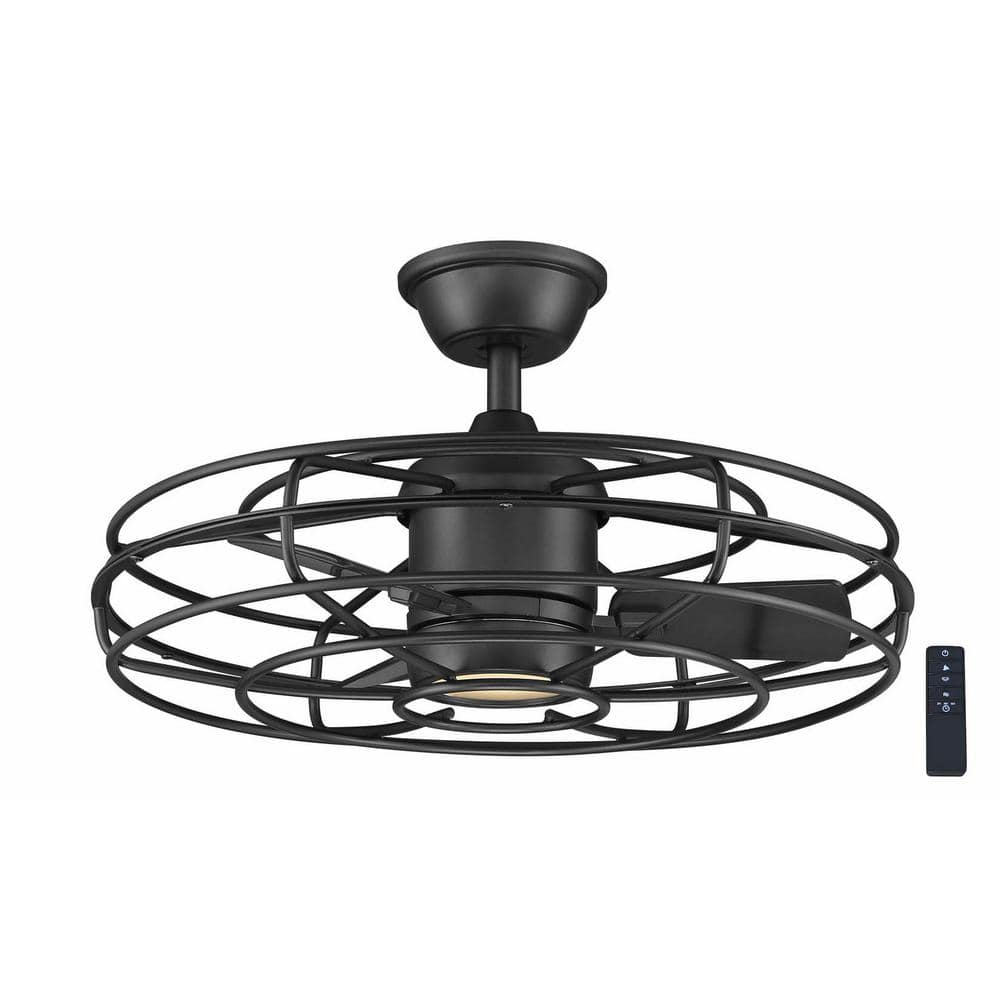 Home Decorator Heritage Point 25  LED Iron Ceiling Fan w/Light & Remote