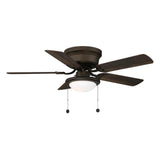 Hugger 44 in. LED Indoor Oil Rubbed Bronze Ceiling Fan with Light Kit