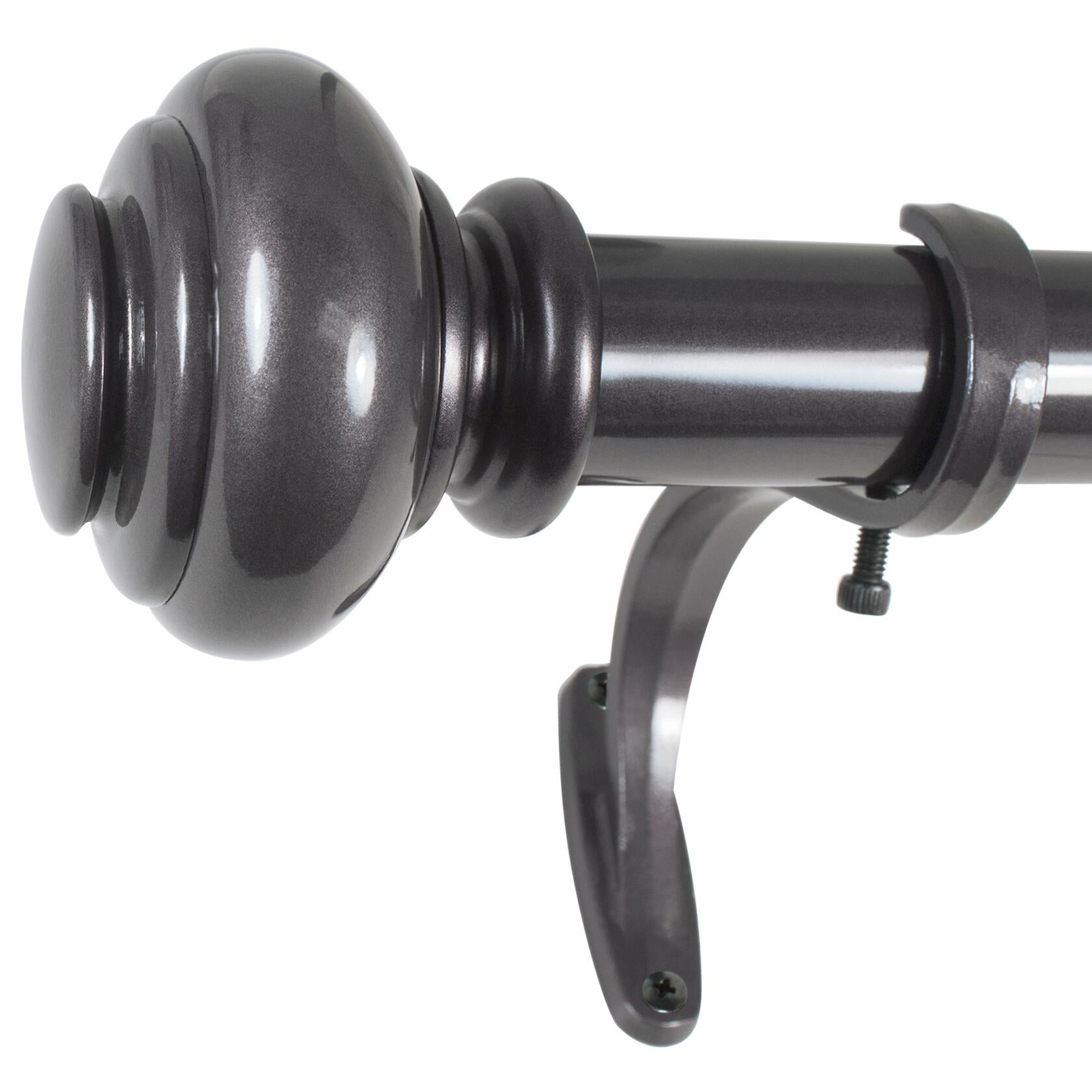 Decopolitan 1-Inch Urn Single Window Treatment Rod Set, 18 to 36-Inch, Bronze