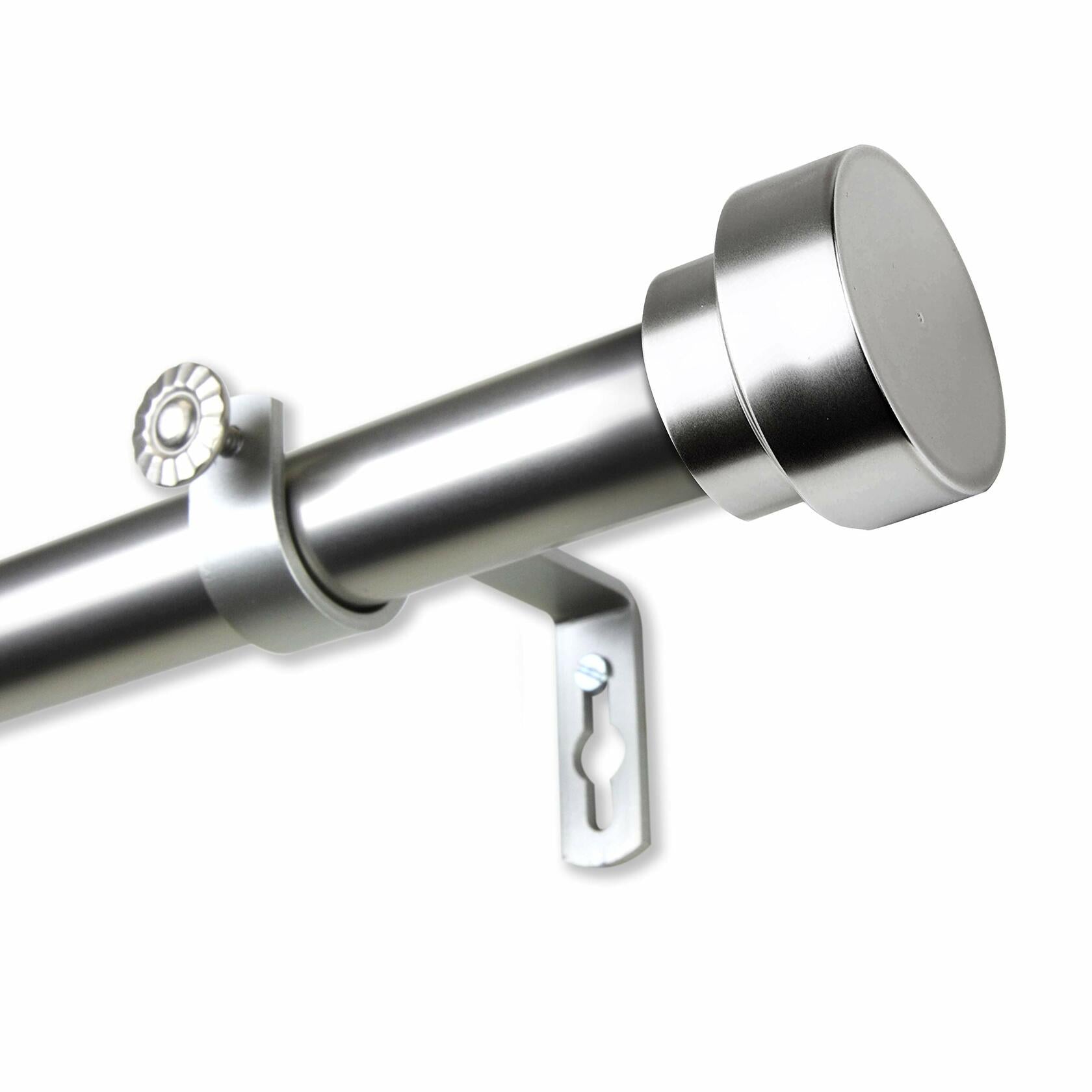 Rod Desyne 100-37-285 Bonnet 1" OD 28-48 inch-Satin Nickel Single Curtain Rod Set, 28-48"