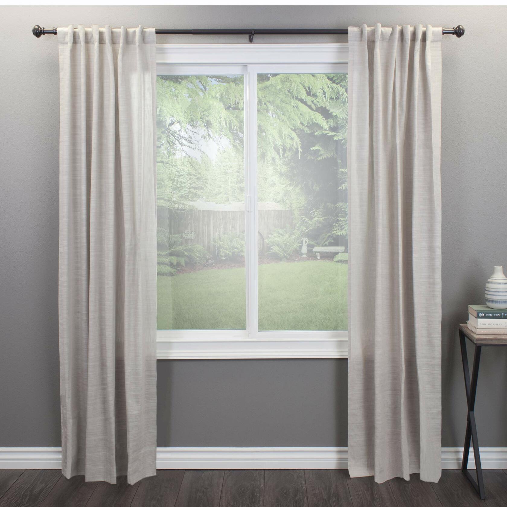 Decopolitan 1-Inch Urn Single Window Treatment Rod Set, 18 to 36-Inch, Bronze