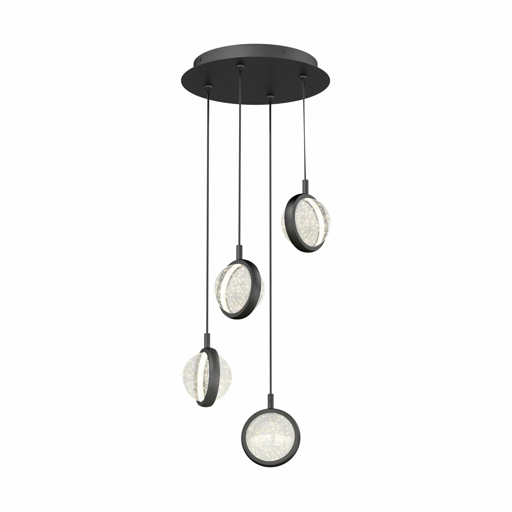 Avalon 4 Light LED Pendant Black