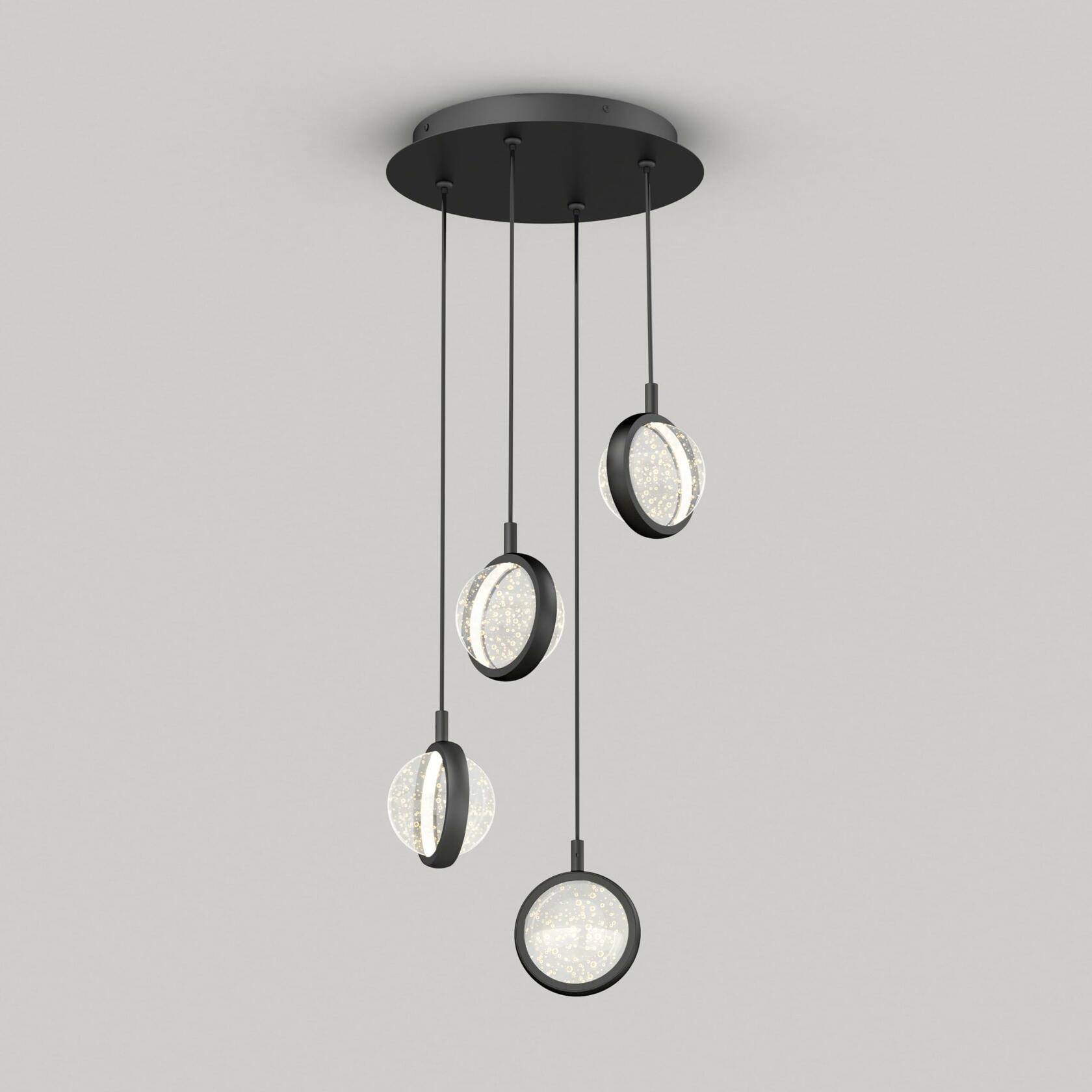 Avalon 4 Light LED Pendant Black