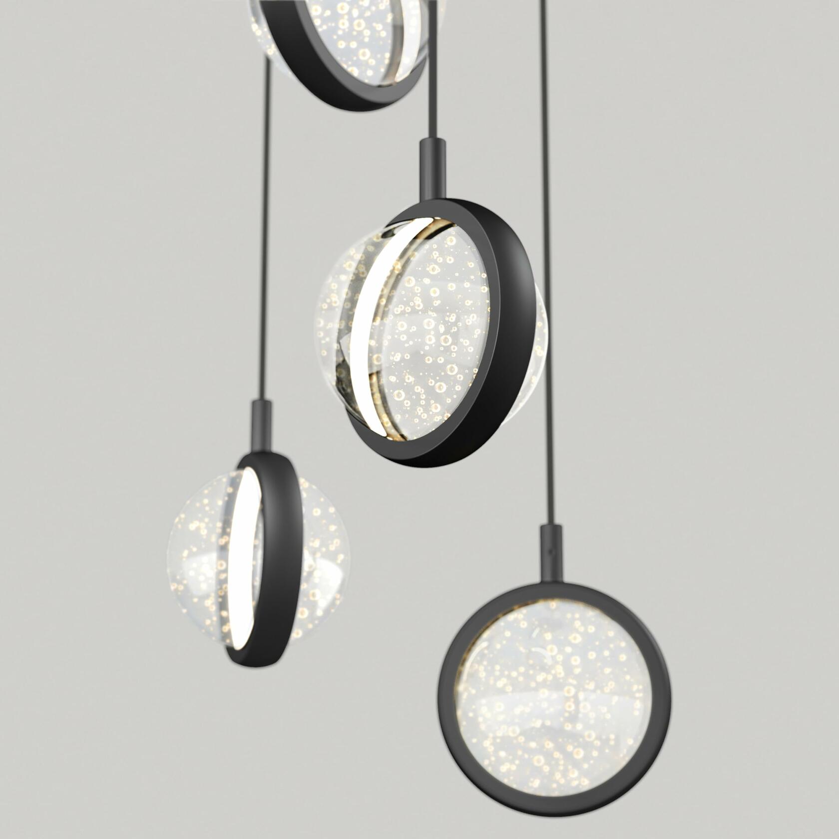 Avalon 4 Light LED Pendant Black