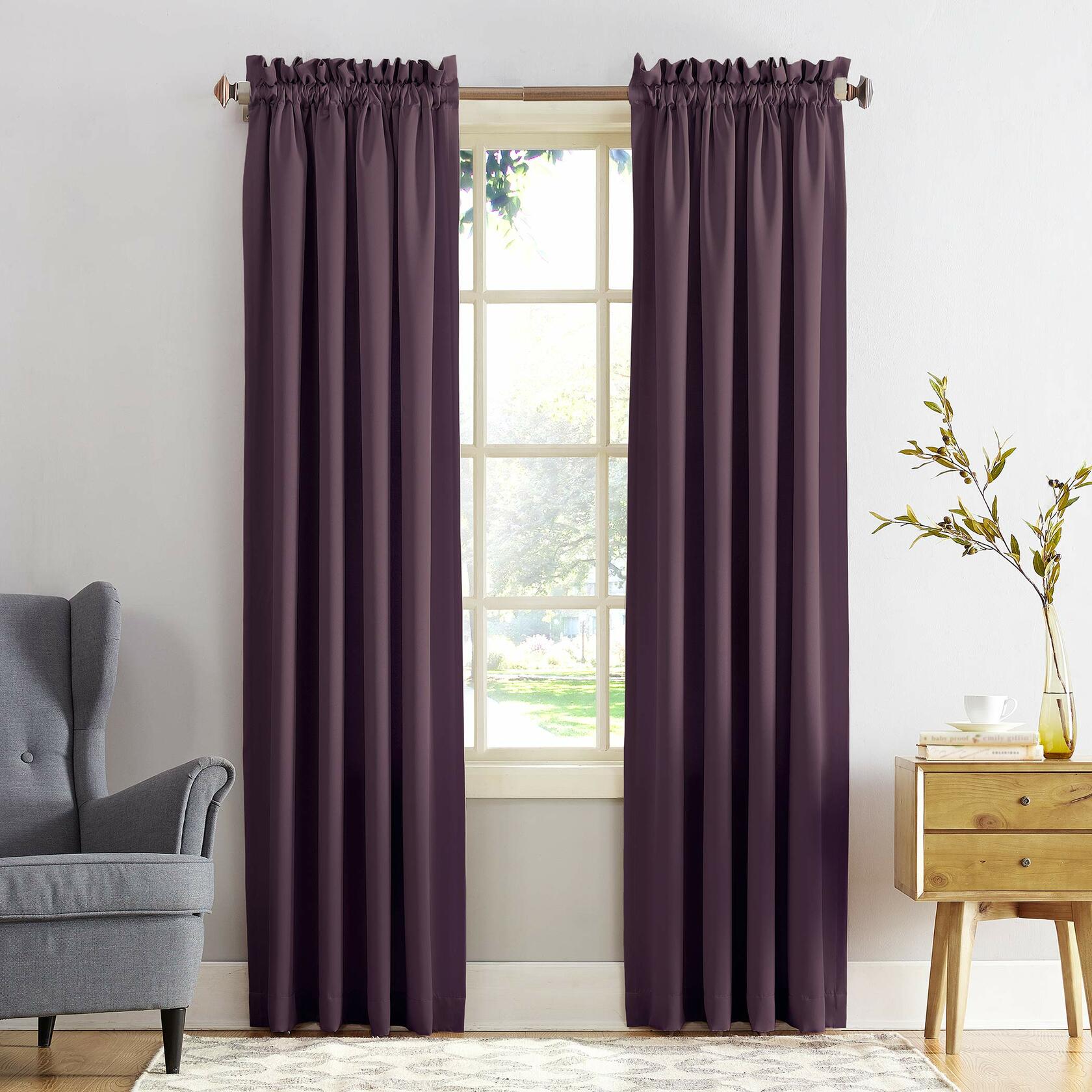 Sun Zero Barrow Energy Efficient Rod Pocket Curtain Single Panel