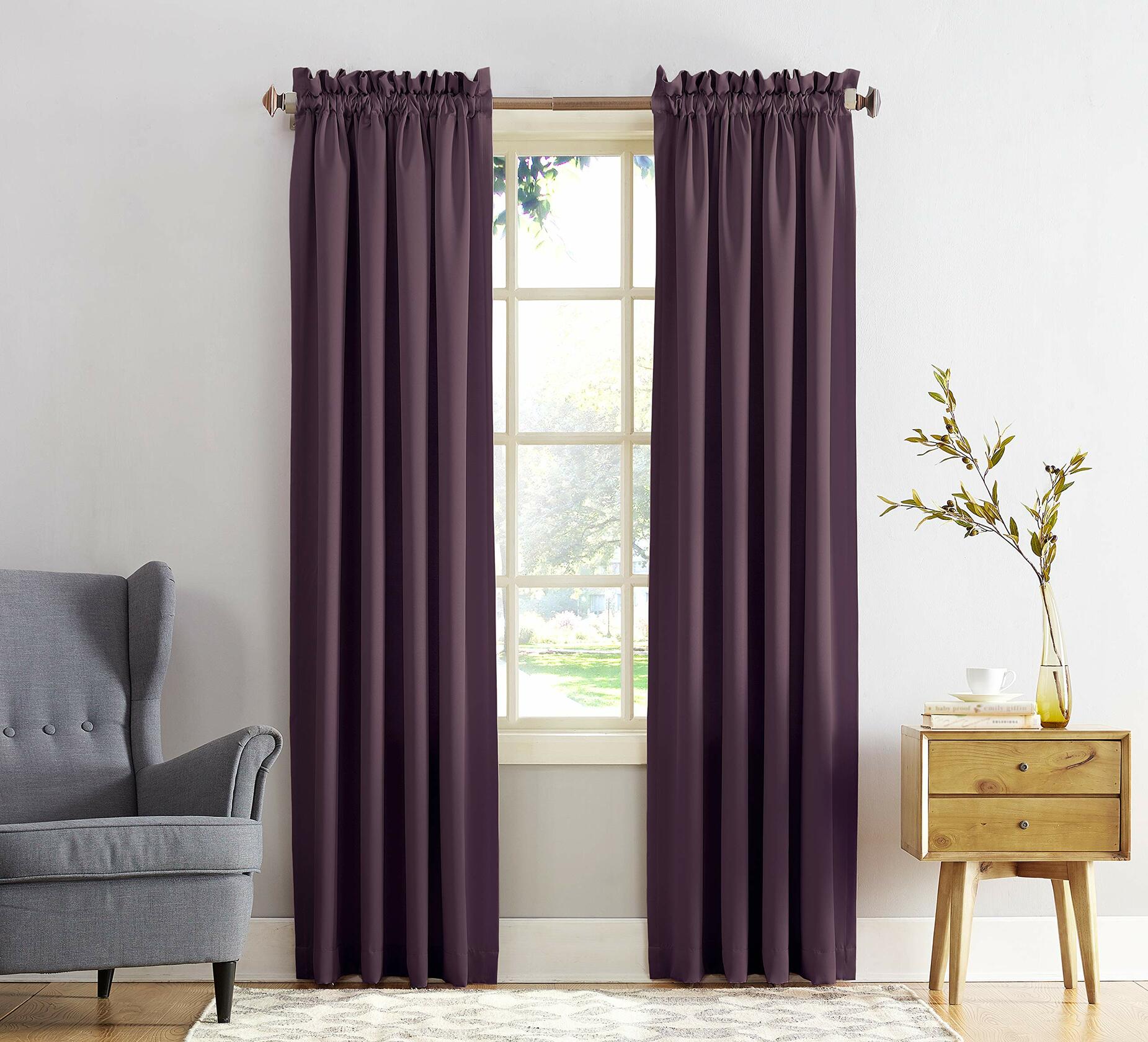 Sun Zero Barrow Energy Efficient Rod Pocket Curtain Single Panel