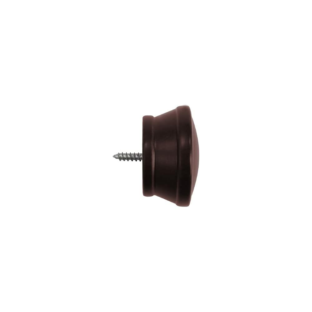 Lumi 1-3/8 in. Window Treatments Wood End Cap Finials (2-Pack) (Mahogany)