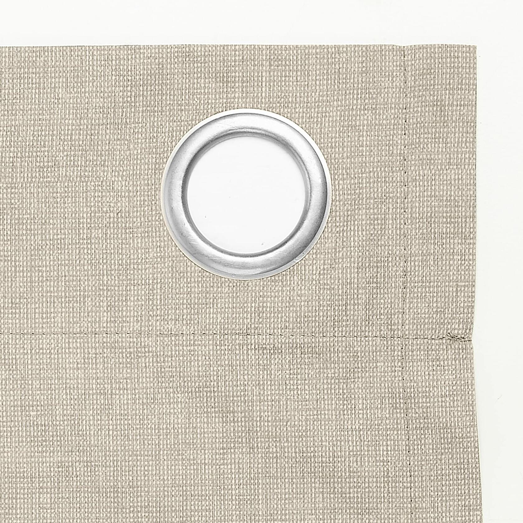 Sun Zero Columbia Thermal Insulated 100% Blackout Grommet Curtain Single Panel, 50" x 84", Linen Off-white
