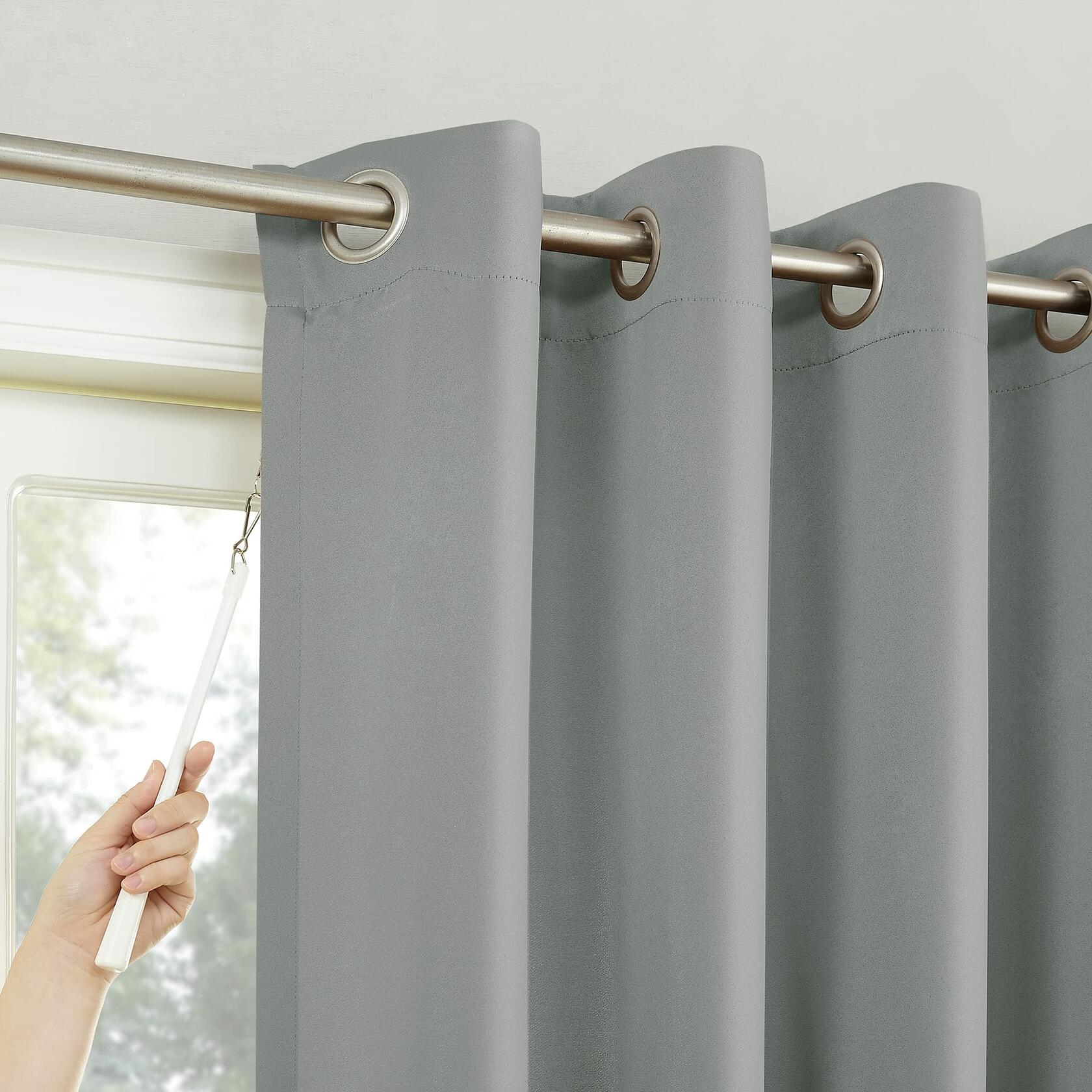 Sun Zero Easton Extra-Wide Blackout Grommet Sliding Patio Door Curtain Panel 100" x 84"