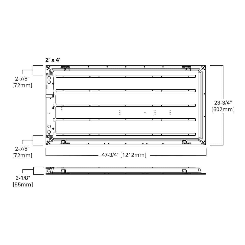 Metalux GPT Series 2 x 4 ft. 5000 Lumens Integrated LED General Prismatic LED Panel 4000K