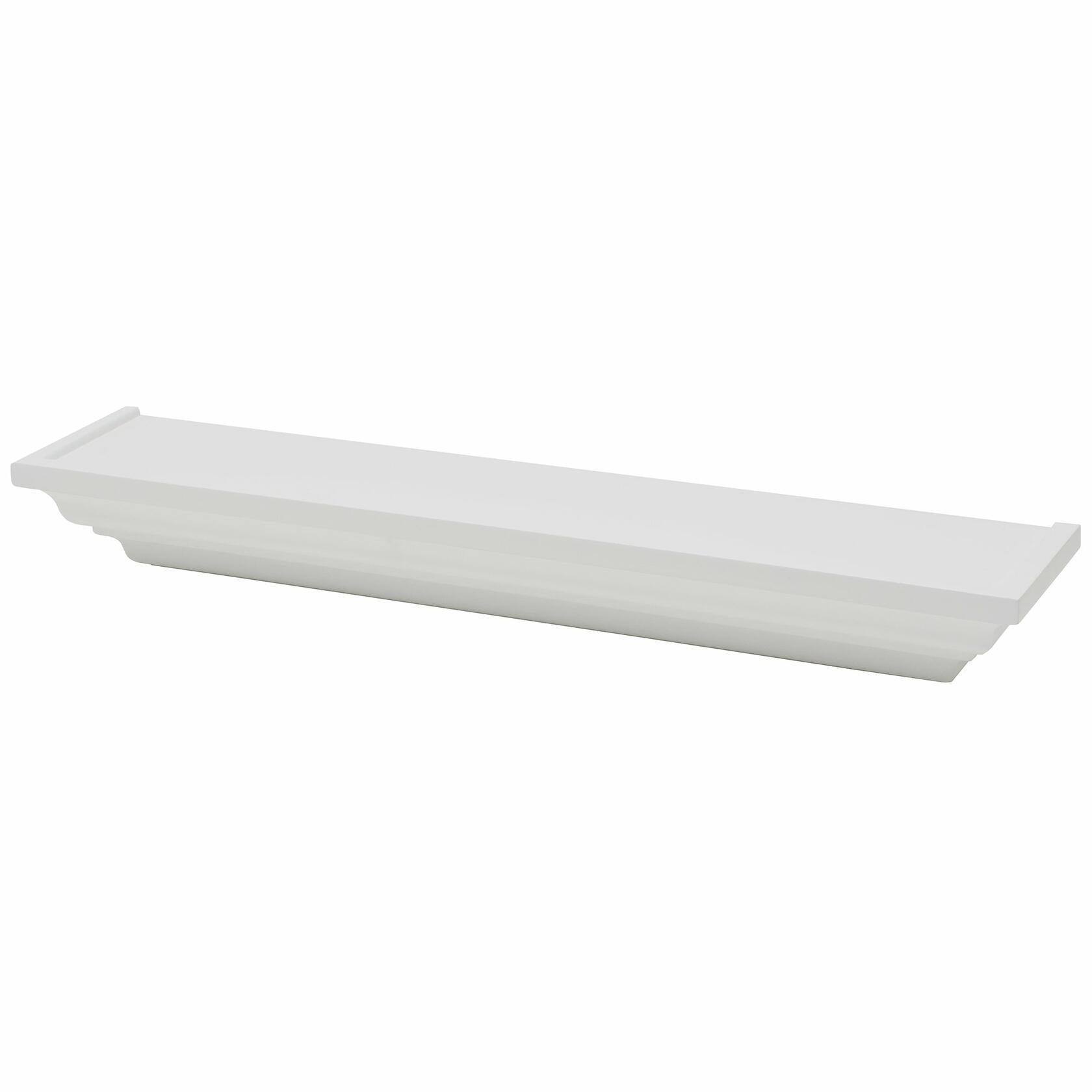 DURAline Elegant Floating Wall Shelf, White, 7.5 x 60 x 12.5 cm