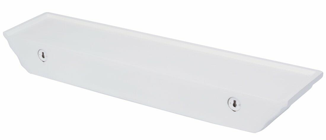 DURAline Elegant Floating Wall Shelf, White, 7.5 x 60 x 12.5 cm