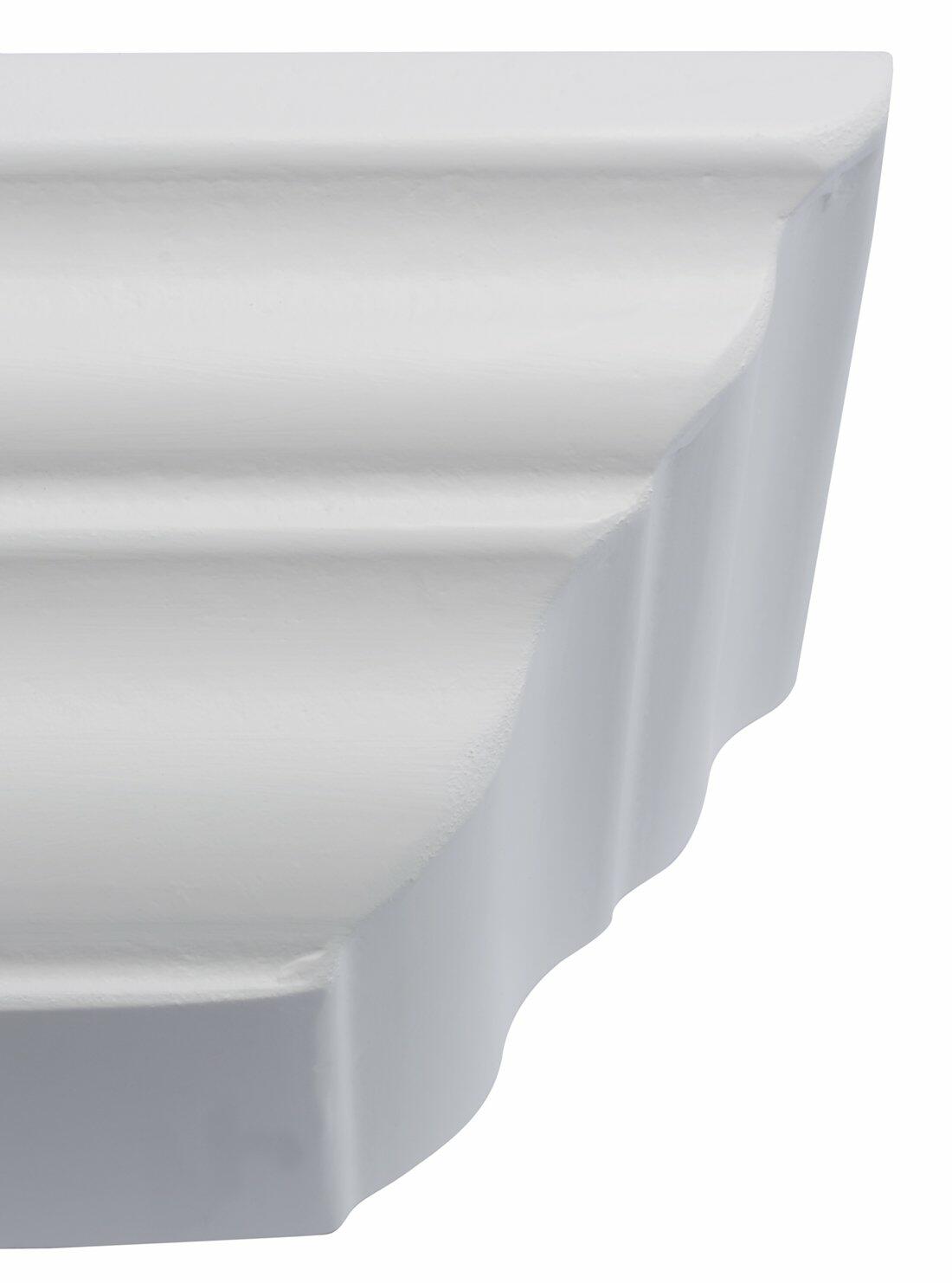 DURAline Elegant Floating Wall Shelf, White, 7.5 x 60 x 12.5 cm