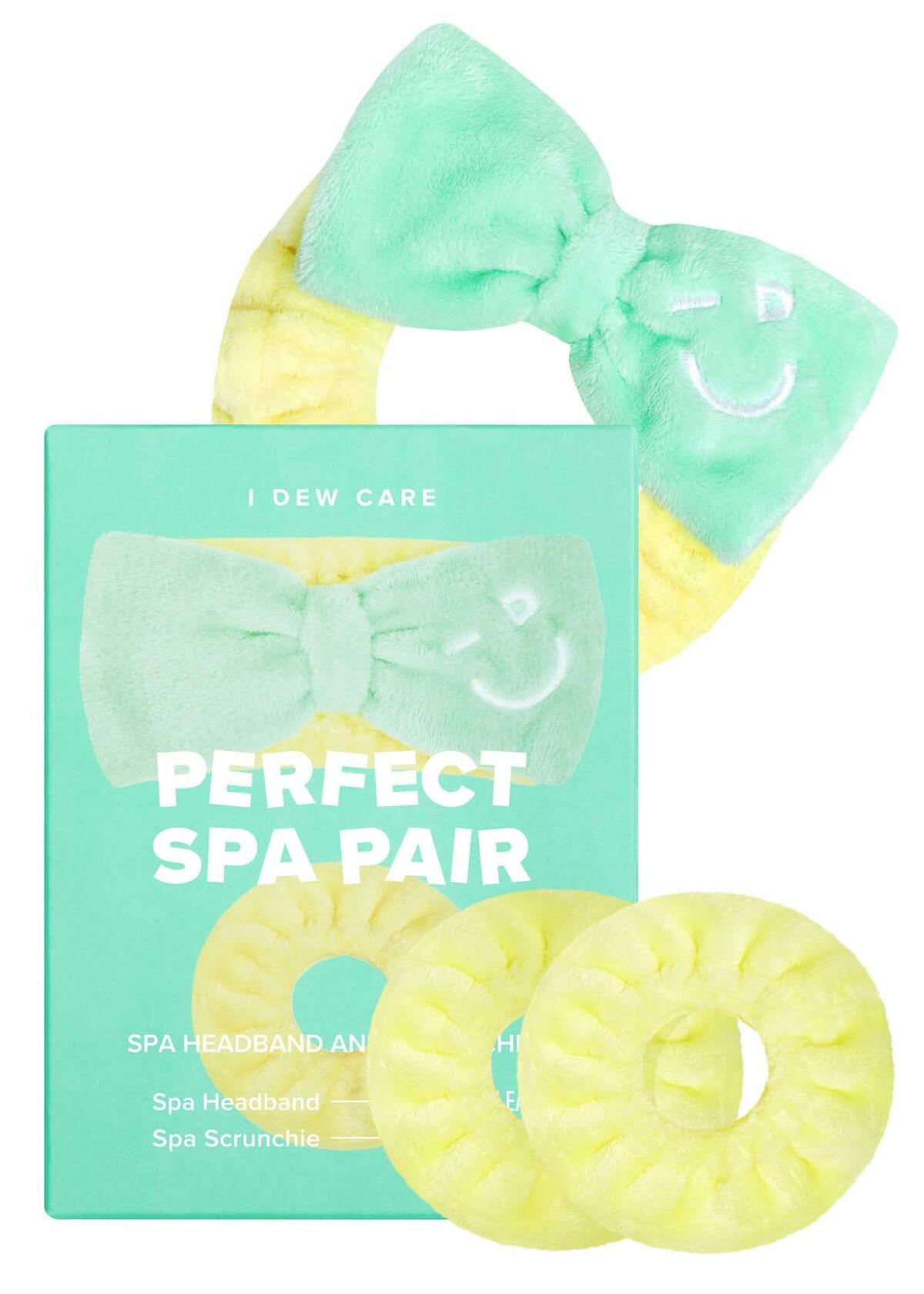I DEW CARE Face Wash Headband & Scrunchie Set - Perfect Spa Pair | Adorable Design, Washing & Cleansing, Makeup and Spa, Quick Dry, Soft & Fuzzy, Non Slip, Teen Girls Stuff
