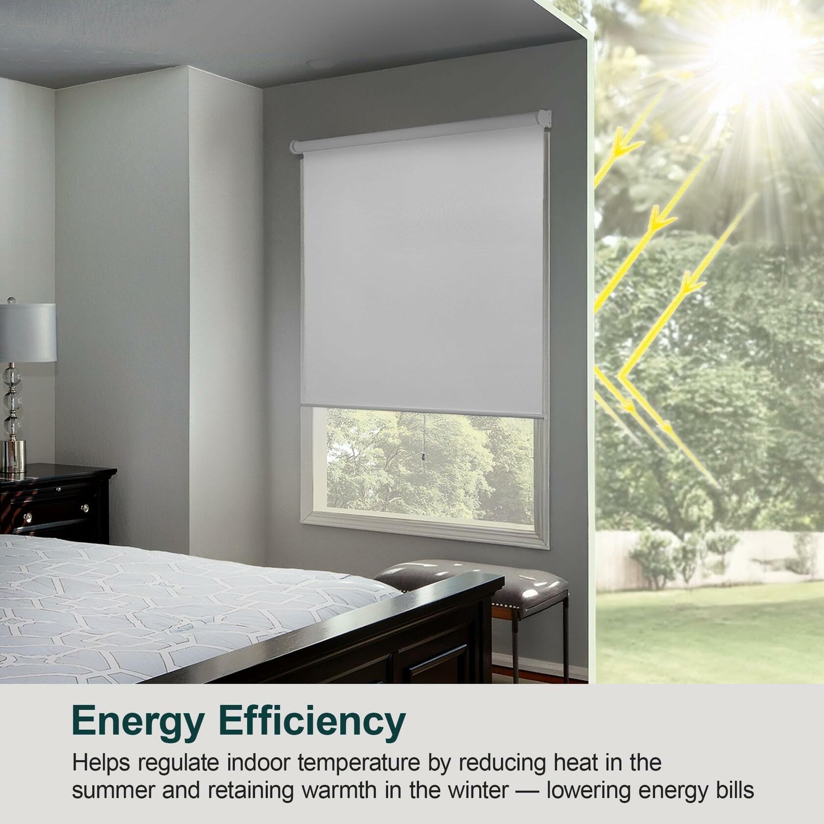 CHICOLOGY Roller Window Shades , Window Blinds , Window Shades for Home , Roller Shades , Window Treatments , Window Blinds Cordless , Door Blinds , Byssus White (Blackout), 27"W X 72"H