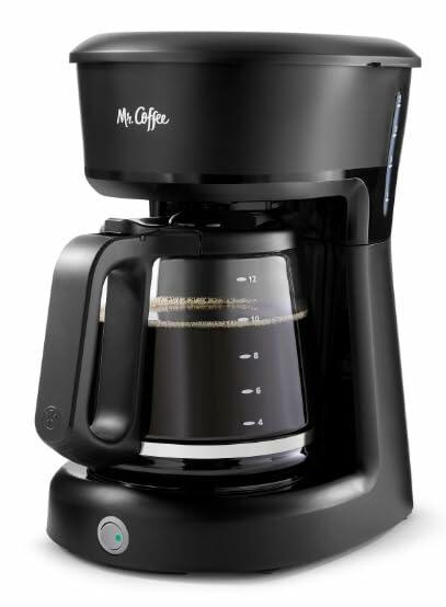 Mr. Coffee Easy On/Off 12-Cup Coffee Maker Switch Pour Grab-a-Cup Auto Pause Black