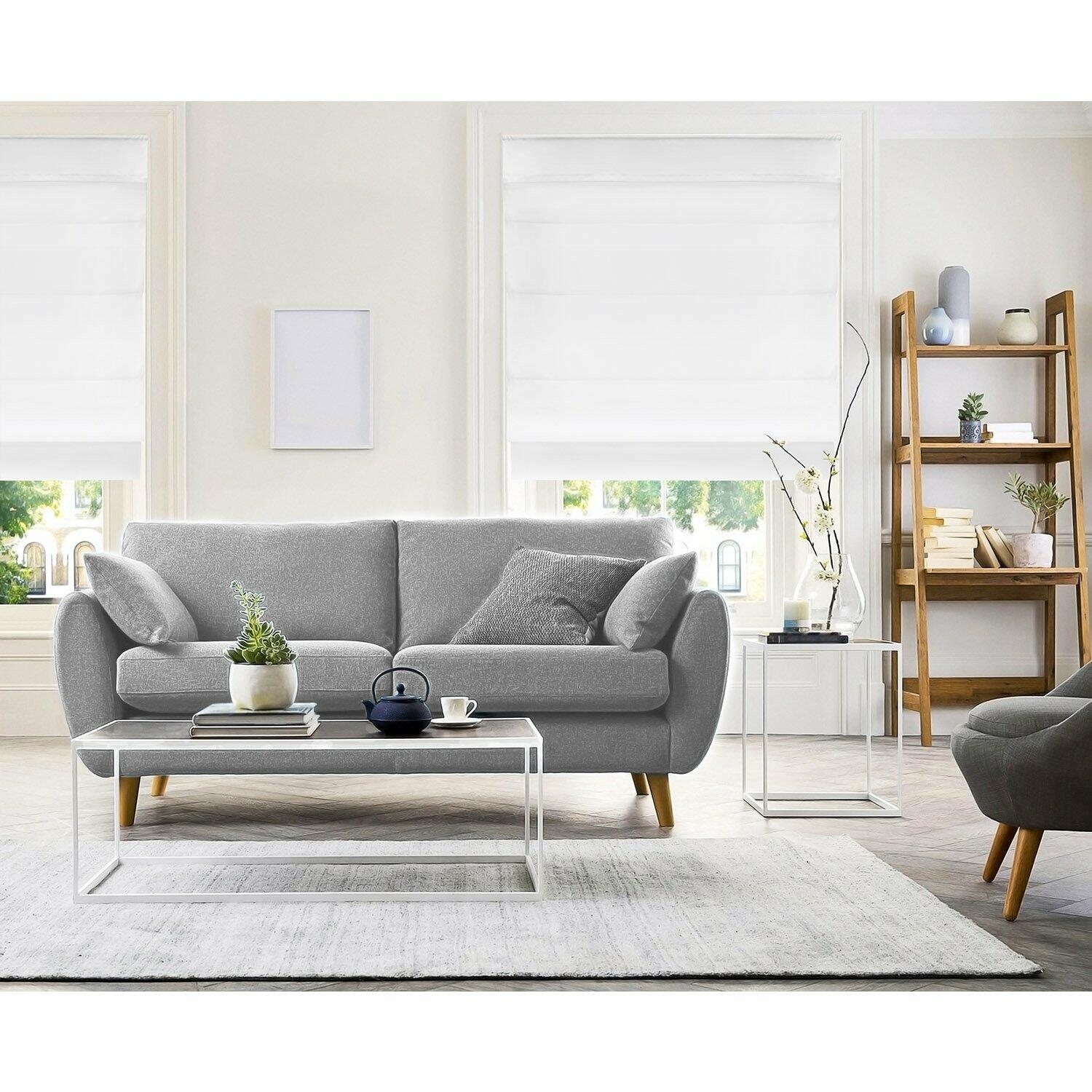 CHICOLOGY Roman Shades for Windows , Window Treatments , Roman Window Shades , Room Darkening Shades , 31"W X 64"H , Belgian Snow (Privacy & Light Filtering)