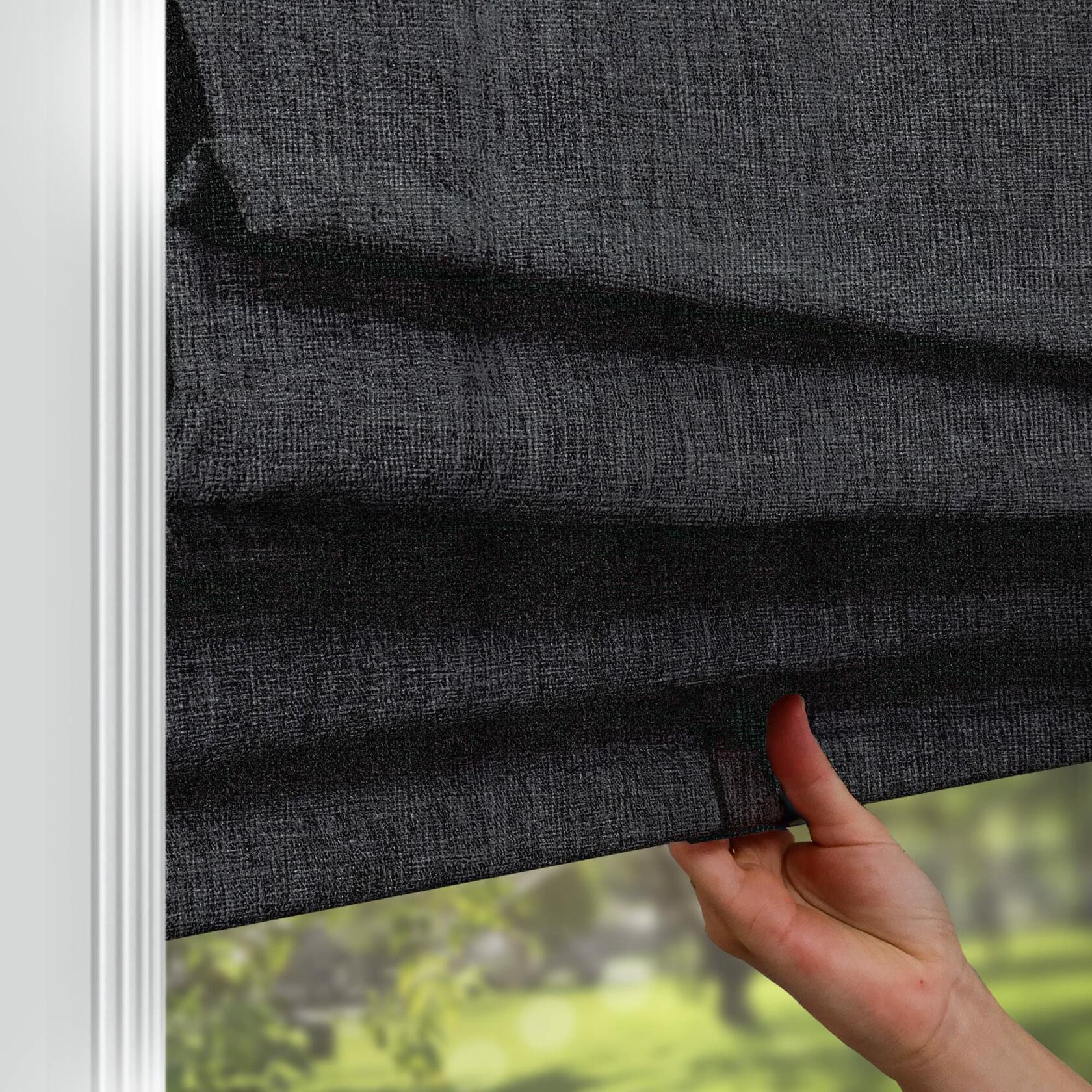 CHICOLOGY Roman Shades for Windows, Roman Window Shades, Roman Shades, Window Treatments, Window Shades for Home, Window Shade, Lexington Pebble (Blackout), 29" W X 72" H