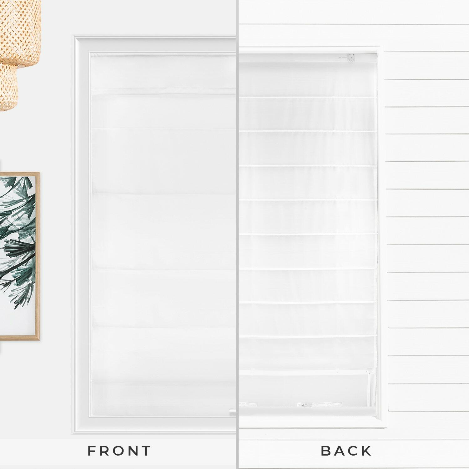 CHICOLOGY Roman Shades for Windows , Window Treatments , Roman Window Shades , Room Darkening Shades , 31"W X 64"H , Belgian Snow (Privacy & Light Filtering)
