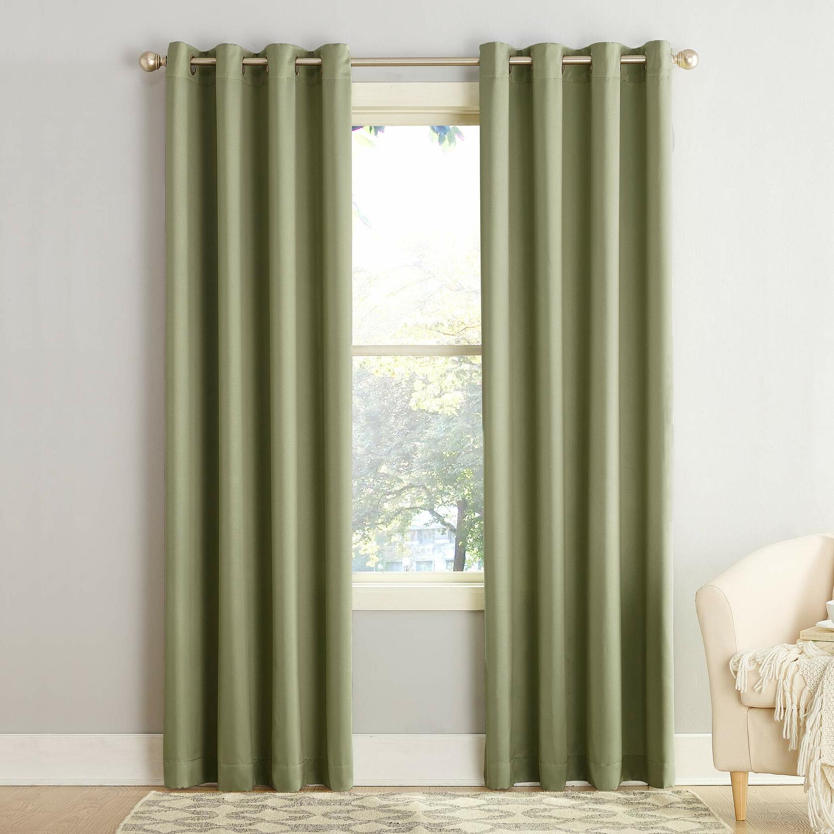 Sun Zero Barrow Energy Efficient Grommet Curtain Single Panel