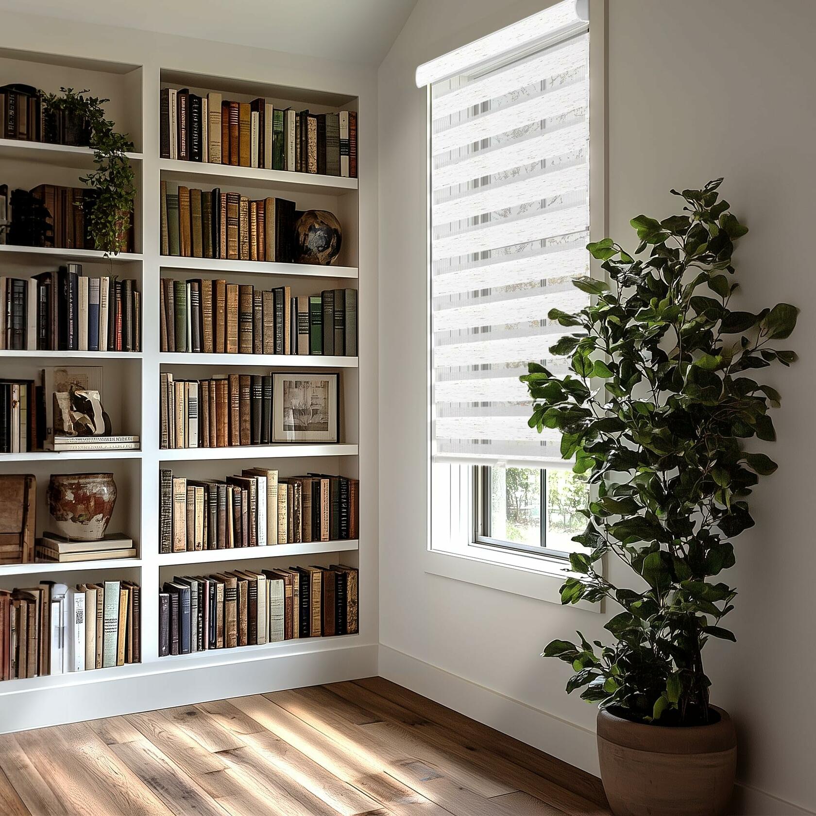 CHICOLOGY Zebra Blinds, Roller Window Shades, Blinds for Windows, Roller Shades for Windows, Window Shades for Home, Window Shades, Pull Down Shades for Windows, 21" W X 72" H, Basic Natural