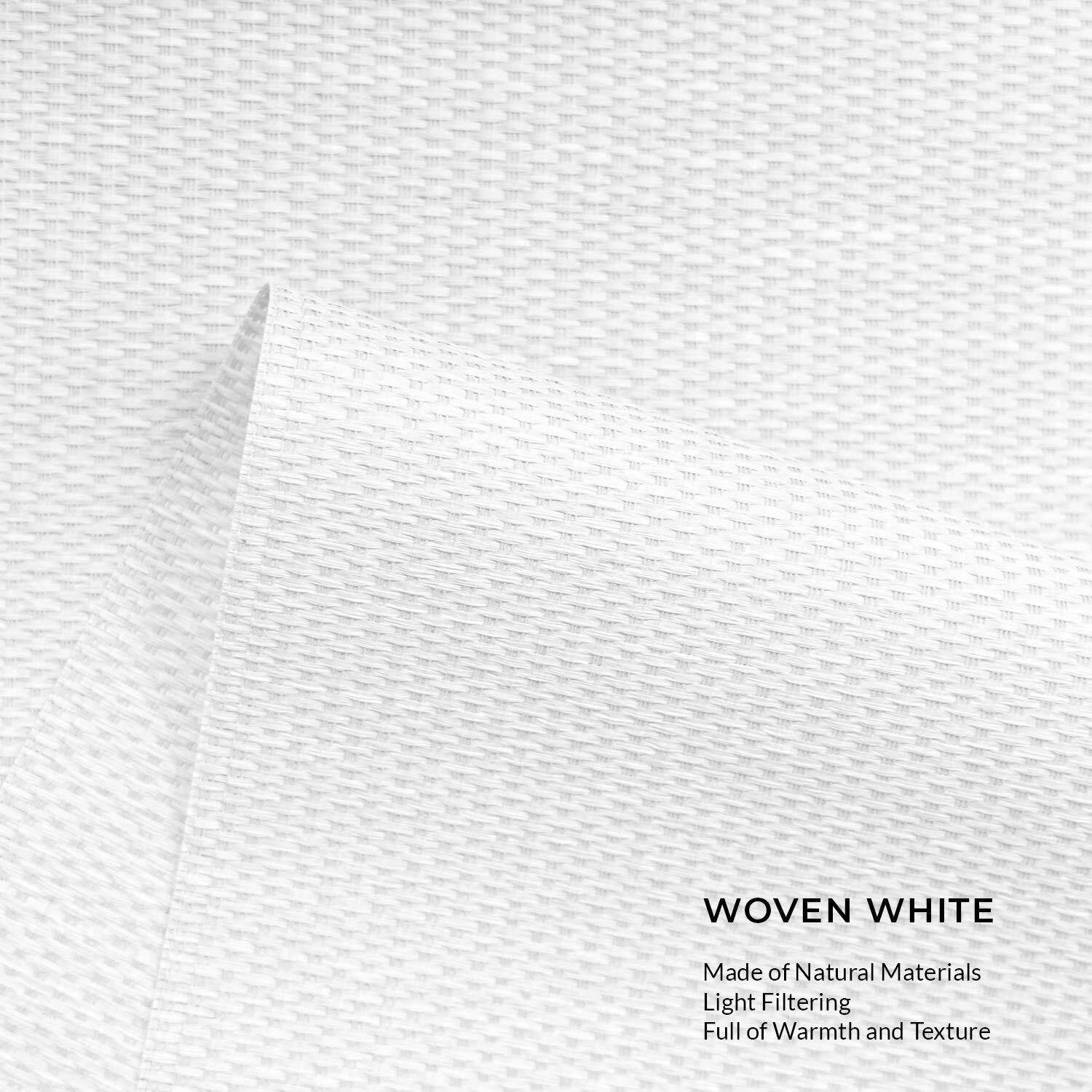 CHICOLOGY Vertical Blinds, Room Divider, Door Blinds,Blinds for Sliding Glass Doors, Temporary Wall, Closet Curtain, Room Door, Woven White (Natural Woven) W:46-86 x H:Up-to 96 inches