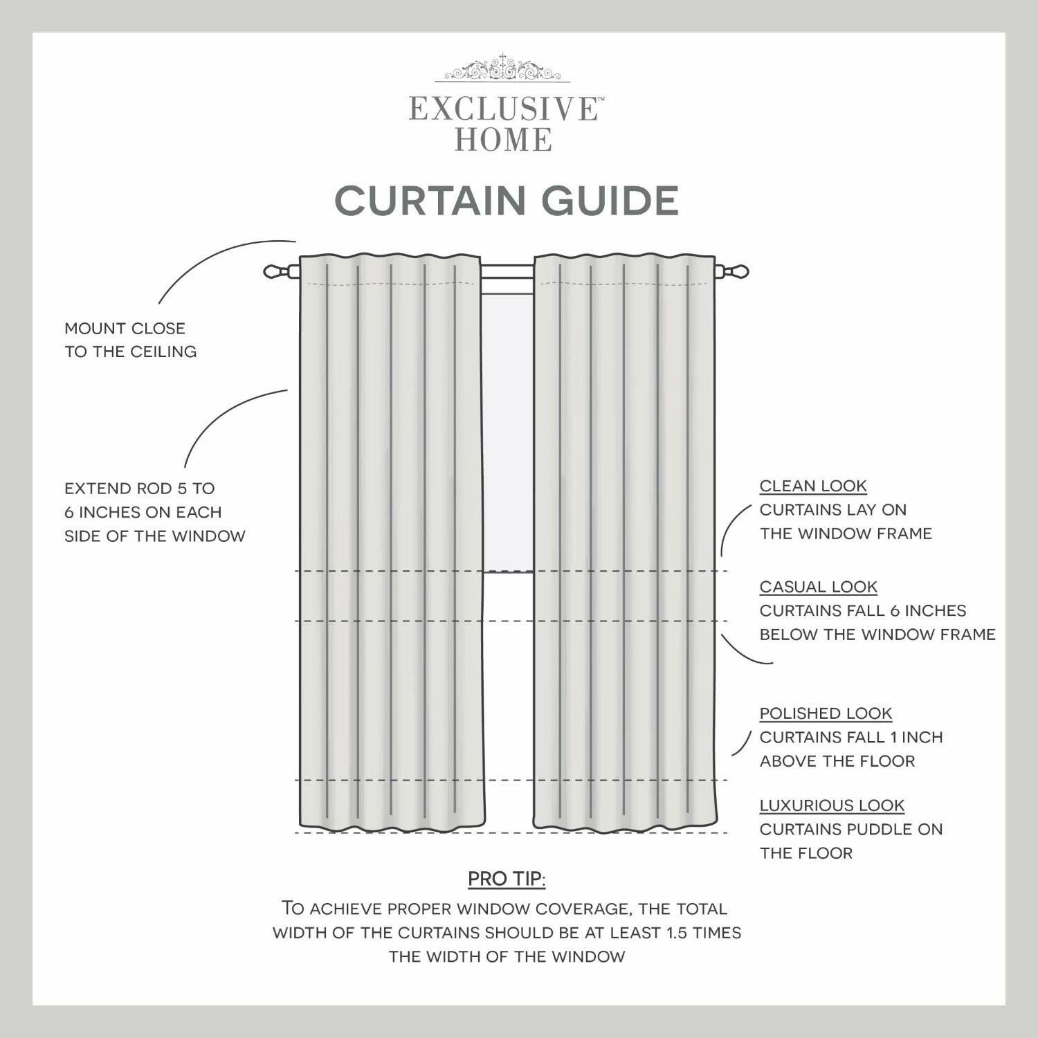 Exclusive Home Crescendo Lined Room Darkening Blackout Hidden Tab Curtain Panel Pair, 52"x84", Indigo, Set of 2